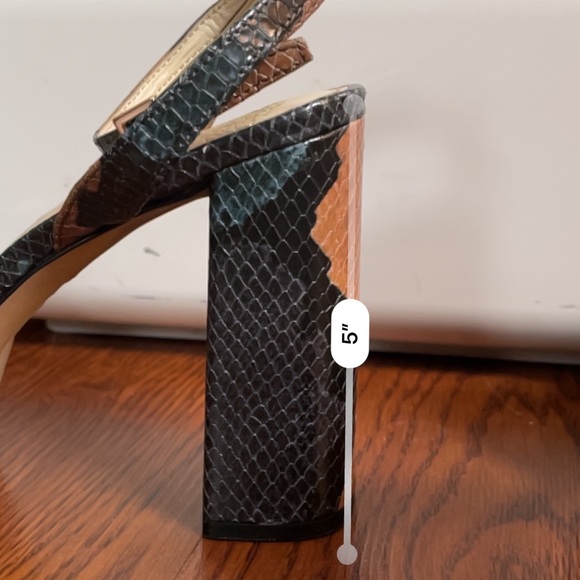 Vince Camuto Chastin Embellished Platform Dress Sandals Deep Teal Snake PLatform - Picture 16 of 16